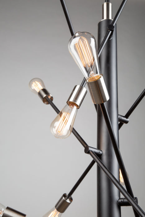 Artcraft AC11255NB 12 Light Pendant, Black & Brushed Nickel