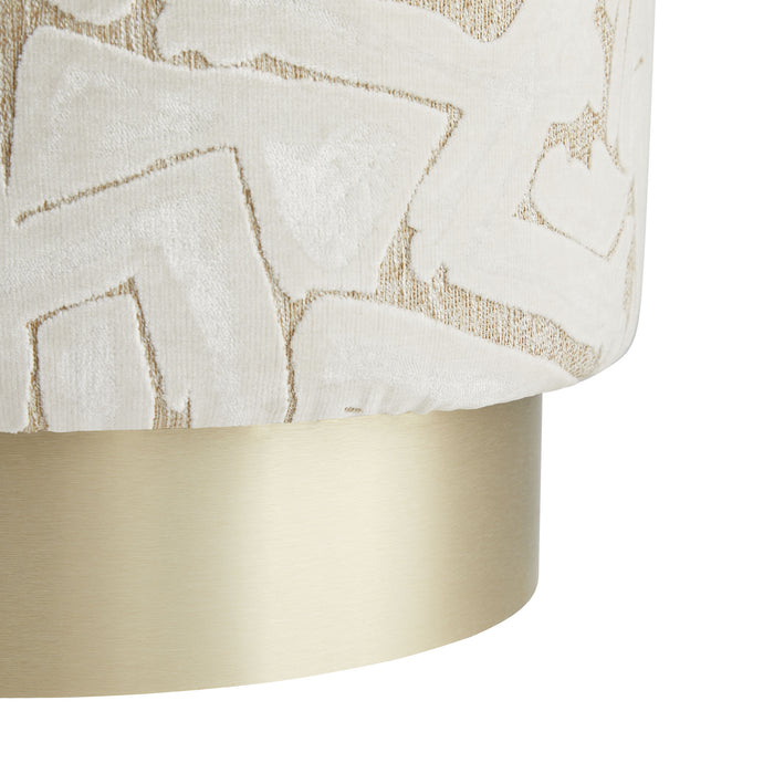 Arteriors 8139 Ottoman, Swiss Coffee