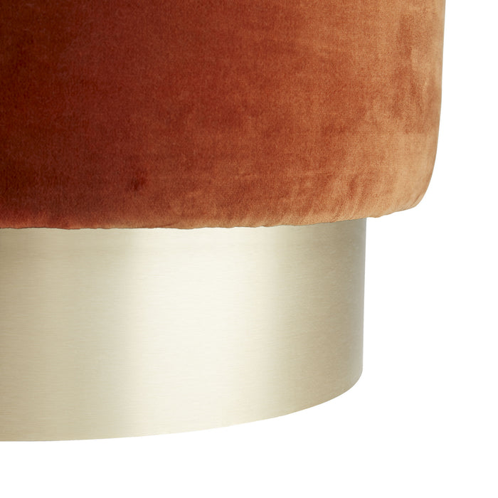 Arteriors 8140 Ottoman, Persimmon