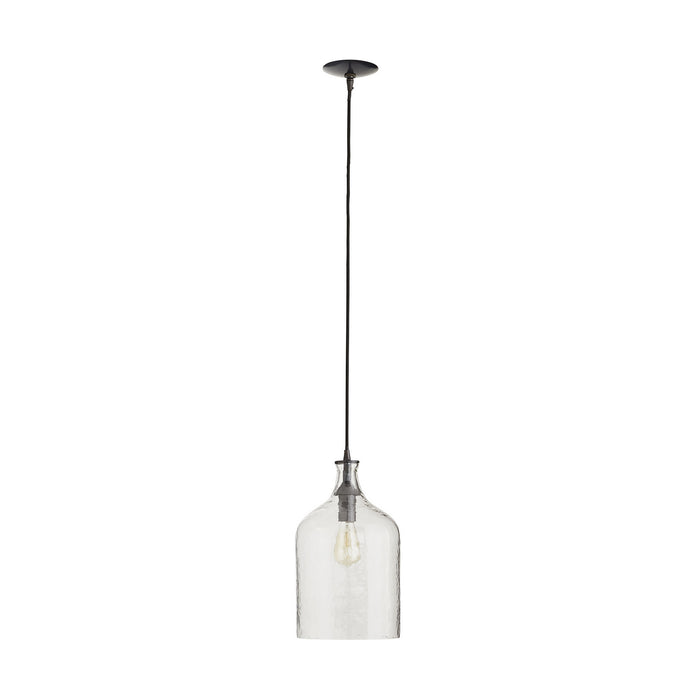 Arteriors 44928 One Light Pendant, Clear Hammered