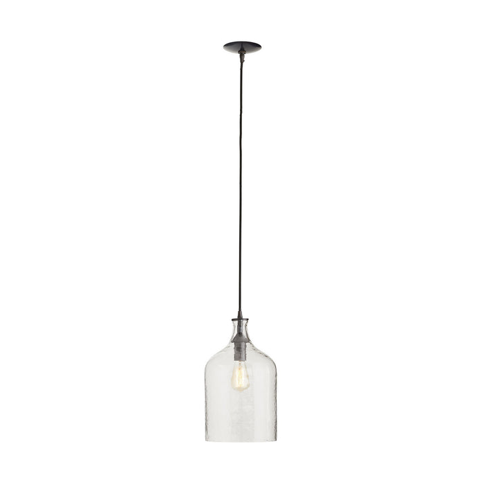 Arteriors 44928 One Light Pendant, Clear Hammered