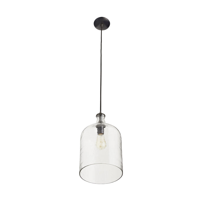 Arteriors 44928 One Light Pendant, Clear Hammered