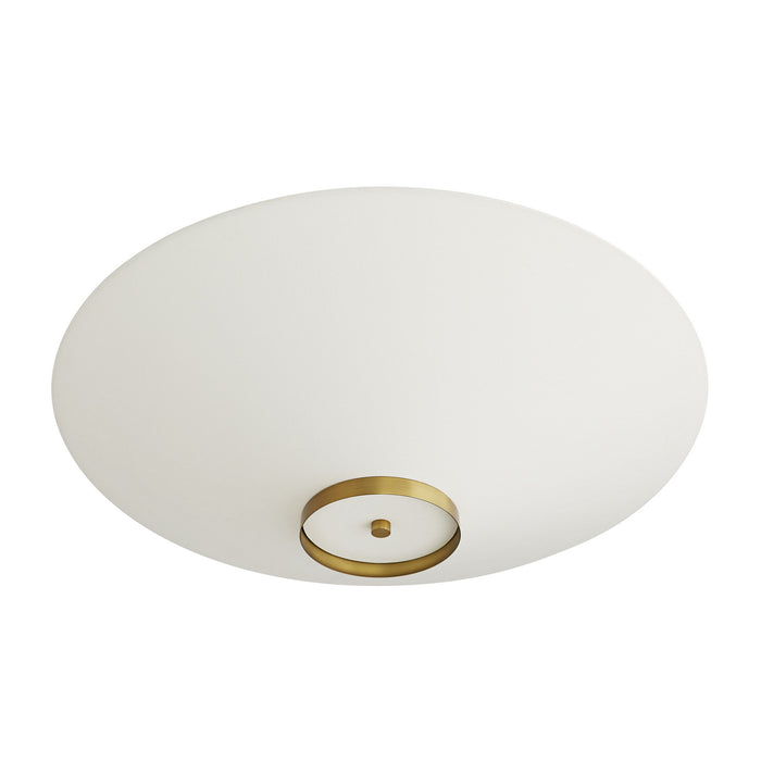 Arteriors 49381 Three Light Flush Mount, Antique Brass