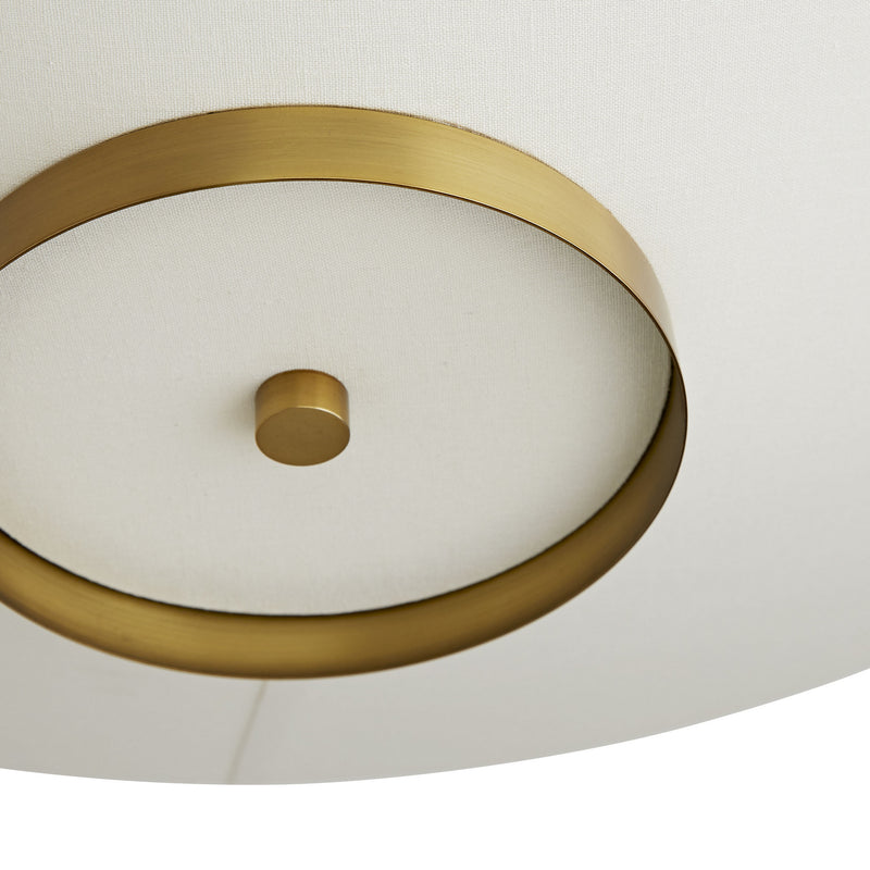 Arteriors 49381 Three Light Flush Mount, Antique Brass
