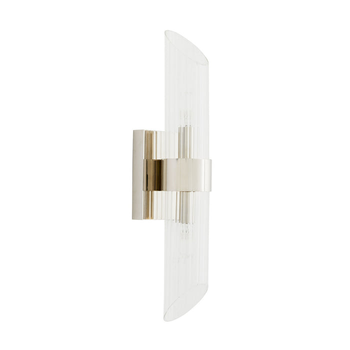 Arteriors 49686 Two Light Wall Sconce, Polished Nickel