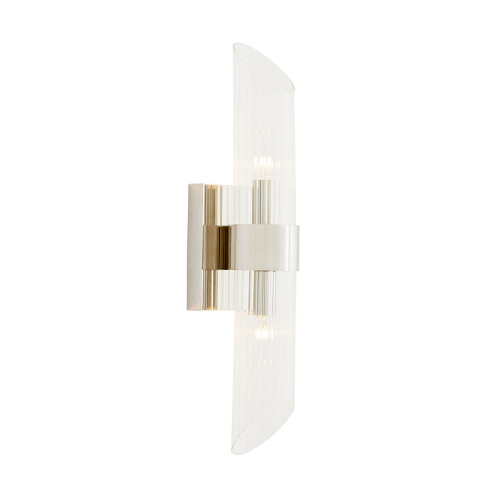 Arteriors 49686 Two Light Wall Sconce, Polished Nickel