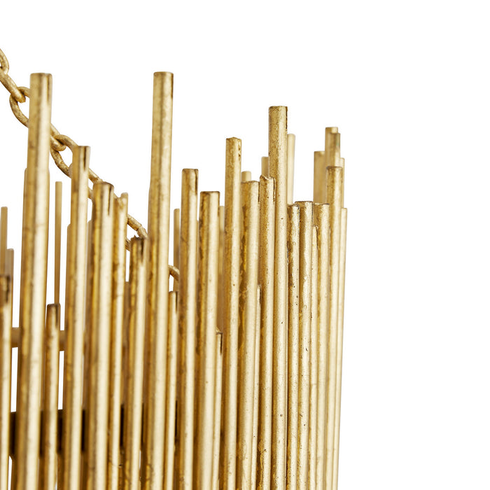 Arteriors 84033 12 Light Chandelier, Gold Leaf