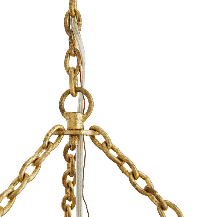 Arteriors 84033 12 Light Chandelier, Gold Leaf