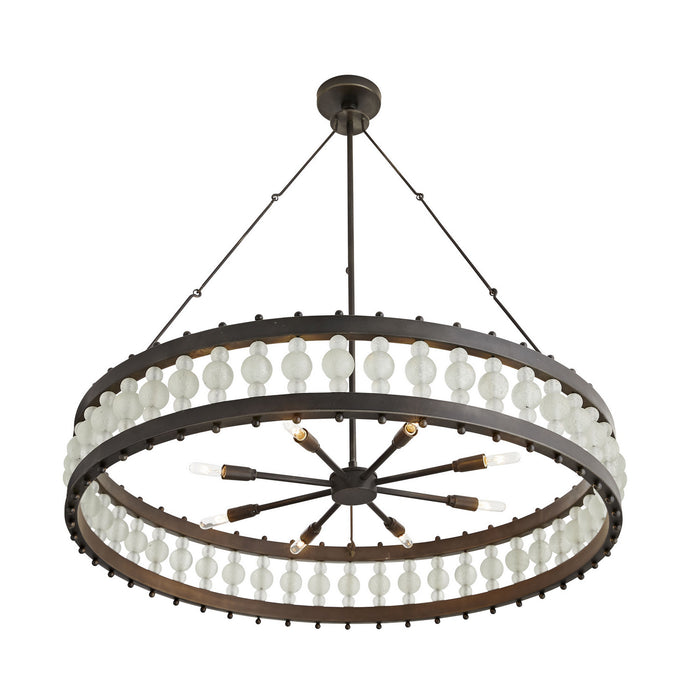 Arteriors 84034 Eight Light Chandelier, Bronze