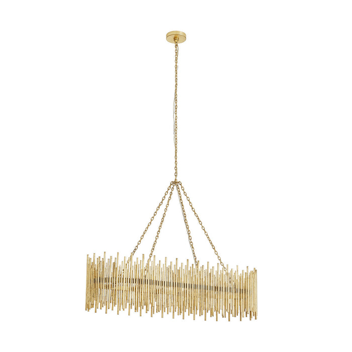 Arteriors 84038 Ten Light Chandelier, Gold Leaf