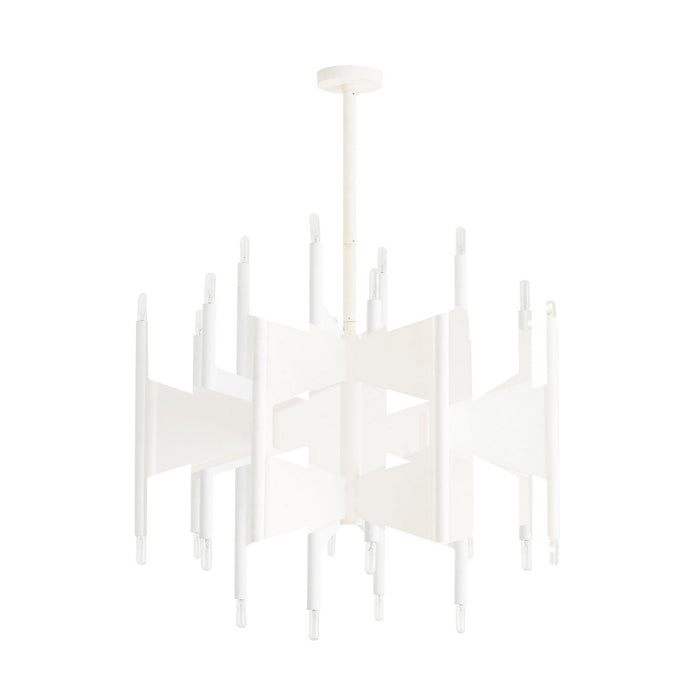 Arteriors 84061 24 Light Chandelier, White Gesso