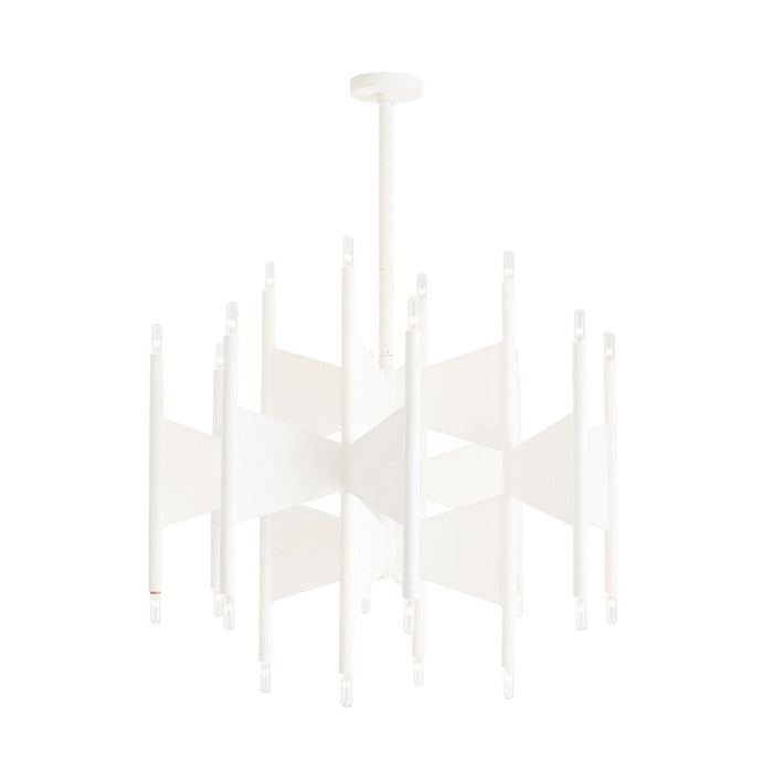 Arteriors 84061 24 Light Chandelier, White Gesso