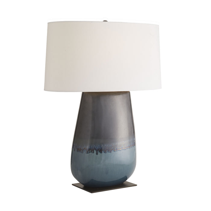 Arteriors 17367-943 One Light Table Lamp, Gunmetal & Teal Reactive