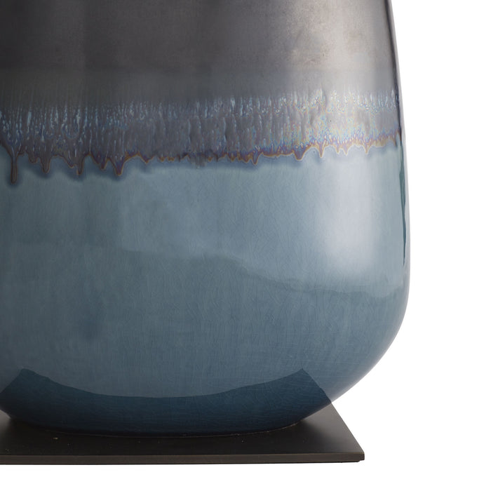 Arteriors 17367-943 One Light Table Lamp, Gunmetal & Teal Reactive