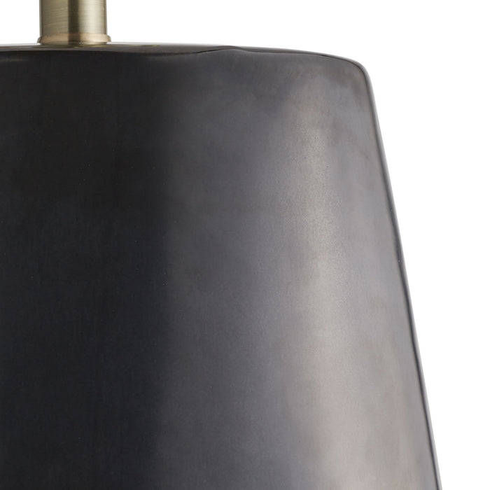 Arteriors 17367-943 One Light Table Lamp, Gunmetal & Teal Reactive