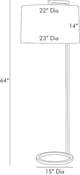 Arteriors 79171-956 One Light Floor Lamp, Bronze