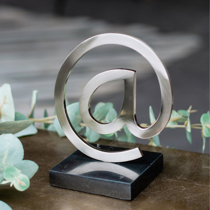 Renwil STA754 Statue, Brushed Nickel, Black