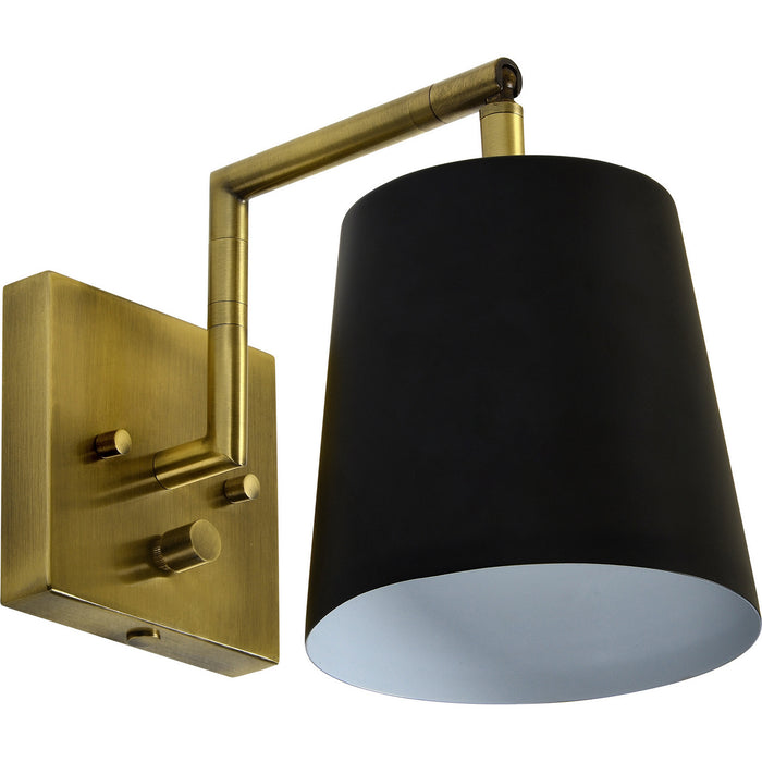 Renwil WS062 One Light Wall Sconce, Antique Brushed Brass