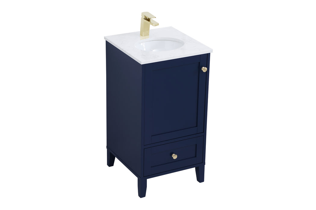 Elegant Lighting VF18018BL Single Bathroom Vanity, Blue