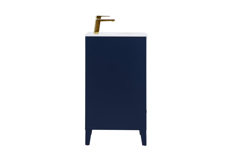 Elegant Lighting VF18018BL Single Bathroom Vanity, Blue