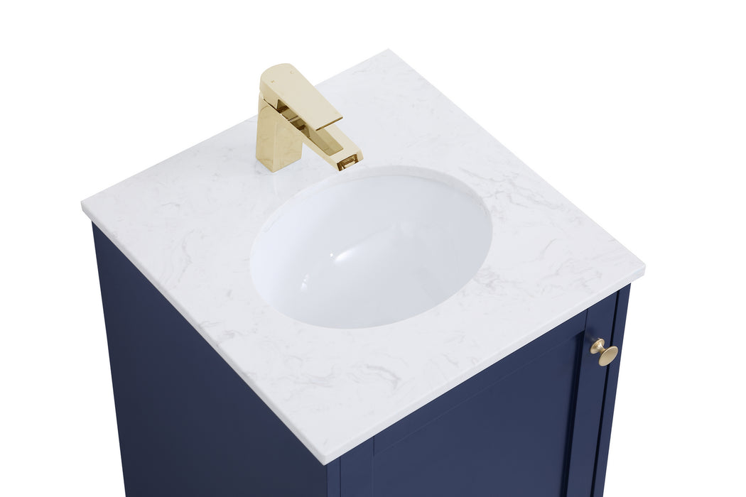 Elegant Lighting VF18018BL Single Bathroom Vanity, Blue
