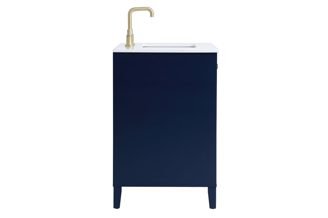 Elegant Lighting VF18036BL Single Bathroom Vanity, Blue