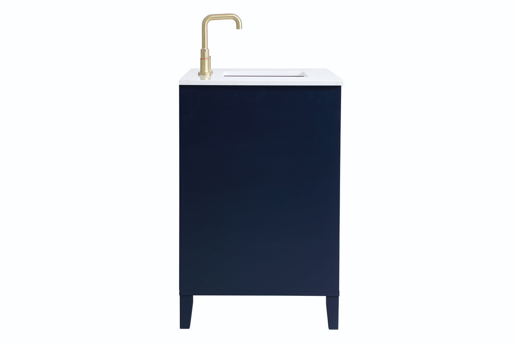 Elegant Lighting VF18042BL Single Bathroom Vanity, Blue