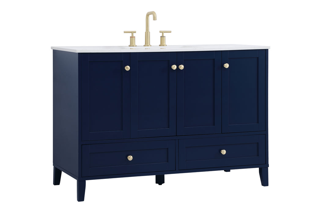 Elegant Lighting VF18048BL Single Bathroom Vanity, Blue