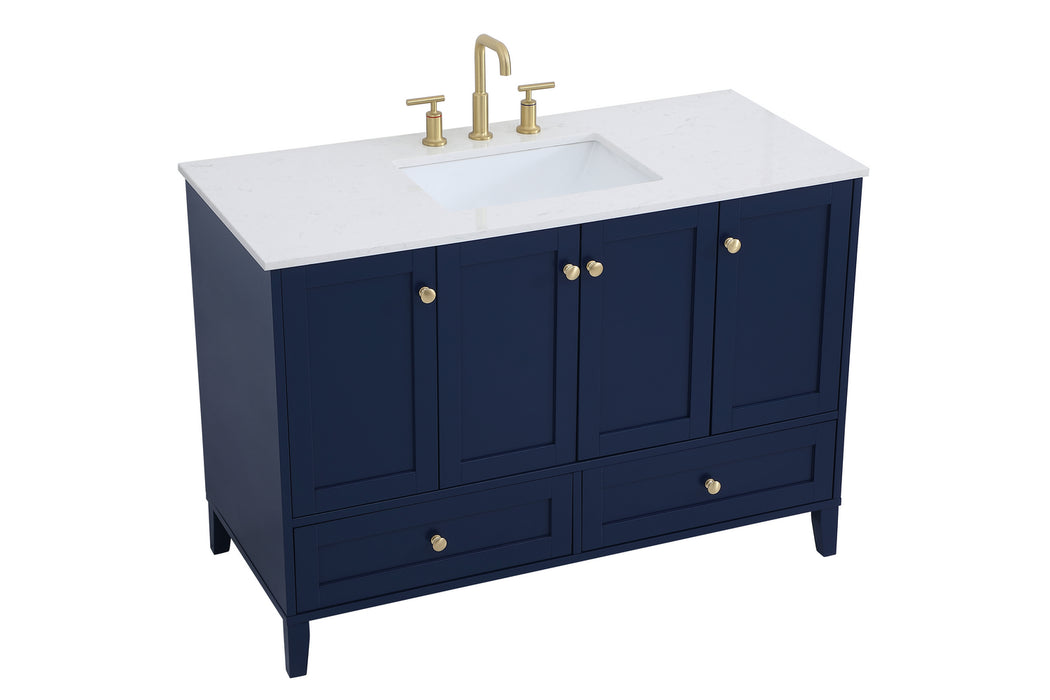 Elegant Lighting VF18048BL Single Bathroom Vanity, Blue