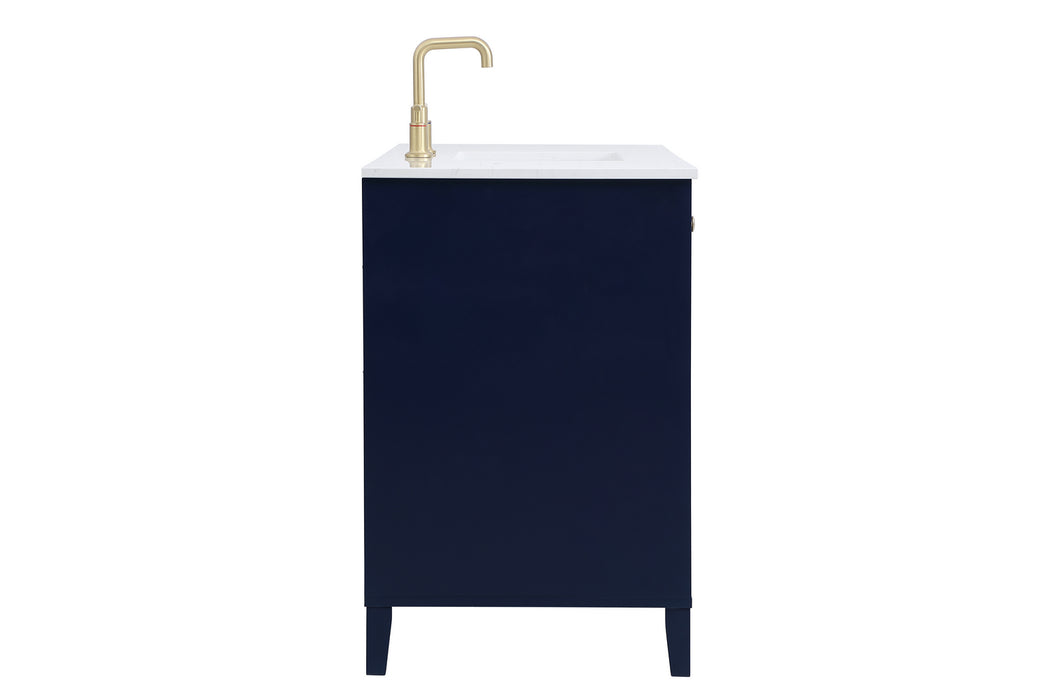 Elegant Lighting VF18048BL Single Bathroom Vanity, Blue