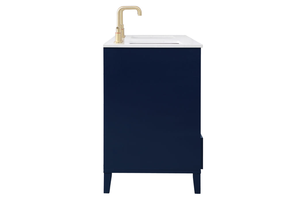 Elegant Lighting VF18060DBL Double Bathroom Vanity, Blue
