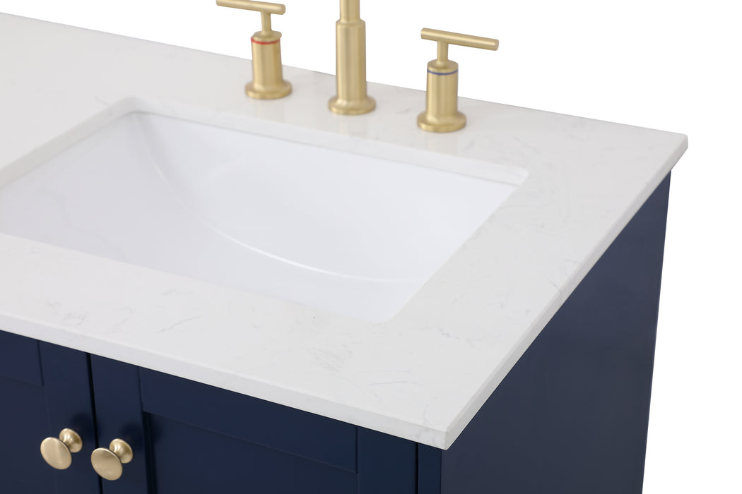 Elegant Lighting VF18060DBL Double Bathroom Vanity, Blue