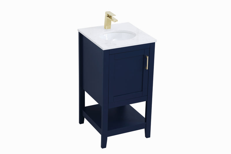 Elegant Lighting VF16018BL Single Bathroom Vanity, Blue