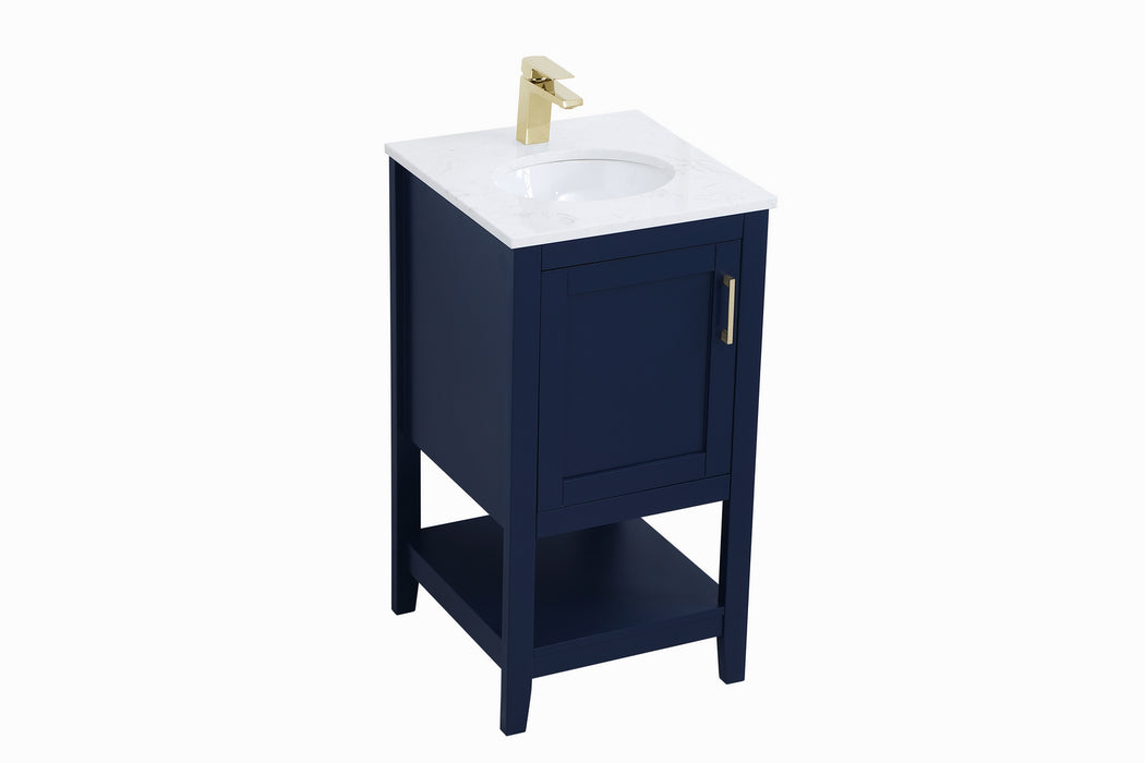 Elegant Lighting VF16018BL Single Bathroom Vanity, Blue