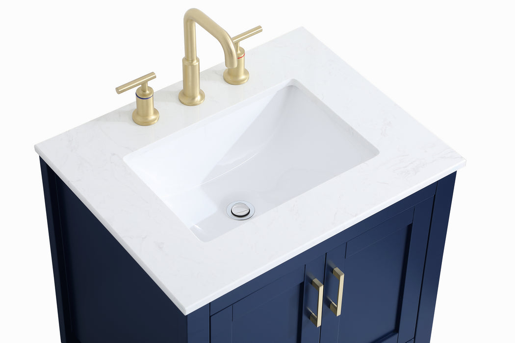Elegant Lighting VF16024BL Single Bathroom Vanity, Blue