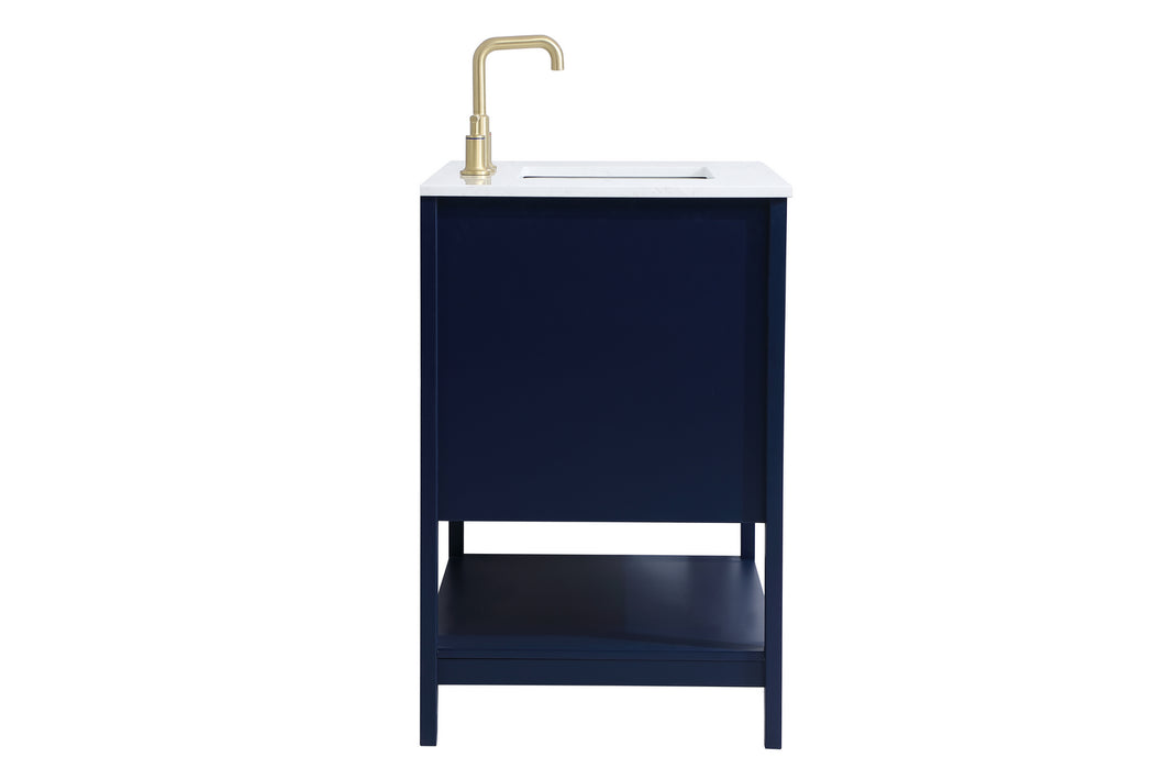 Elegant Lighting VF16036BL Single Bathroom Vanity, Blue