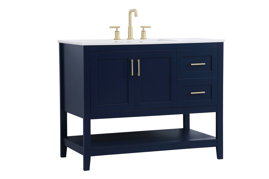 Elegant Lighting VF16042BL Single Bathroom Vanity, Blue