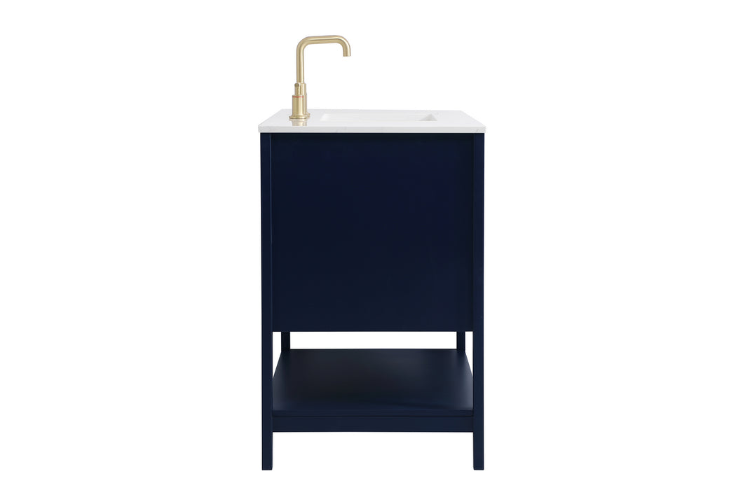 Elegant Lighting VF16042BL Single Bathroom Vanity, Blue