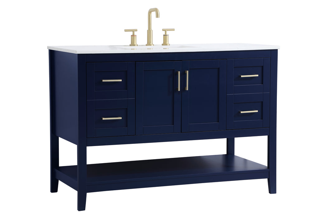Elegant Lighting VF16048BL Single Bathroom Vanity, Blue