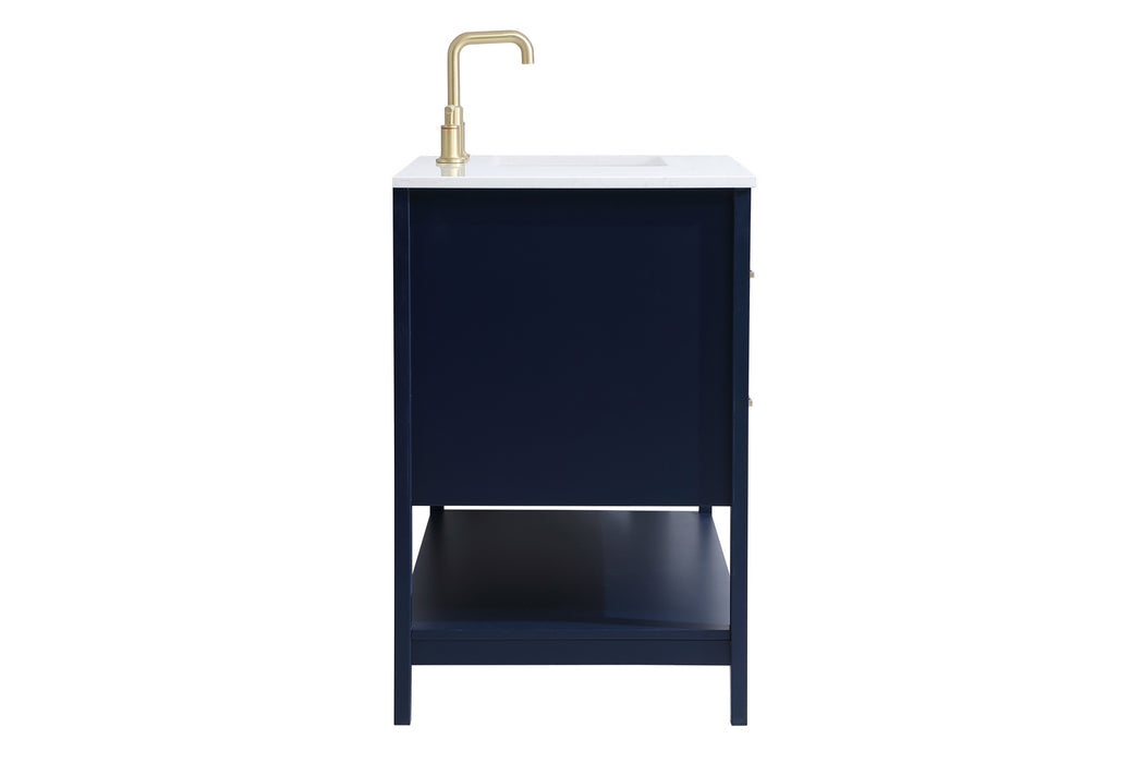Elegant Lighting VF16048BL Single Bathroom Vanity, Blue