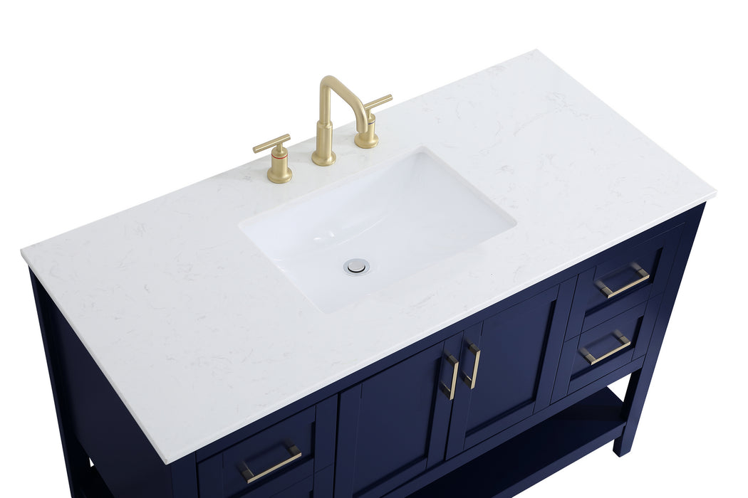 Elegant Lighting VF16048BL Single Bathroom Vanity, Blue