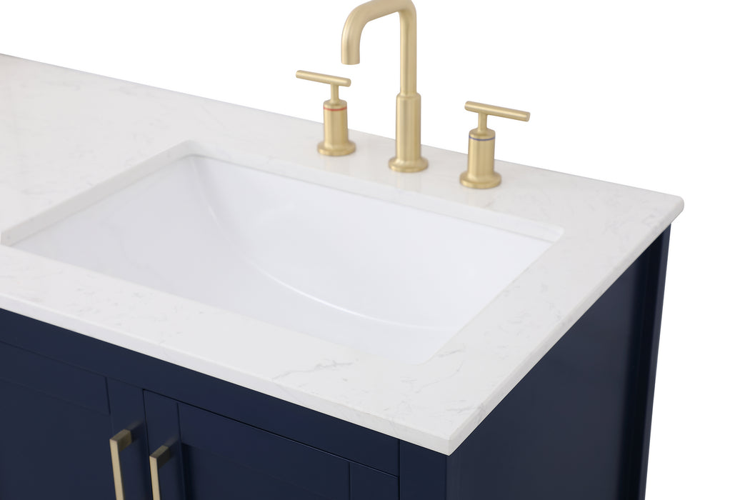 Elegant Lighting VF16060DBL Double Bathroom Vanity, Blue