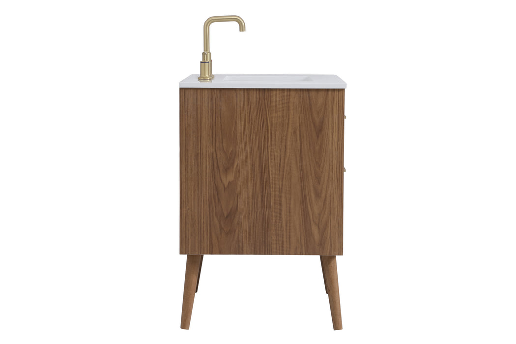 Elegant Lighting VF41030WB Bathroom Vanity Set, Walnut Brown