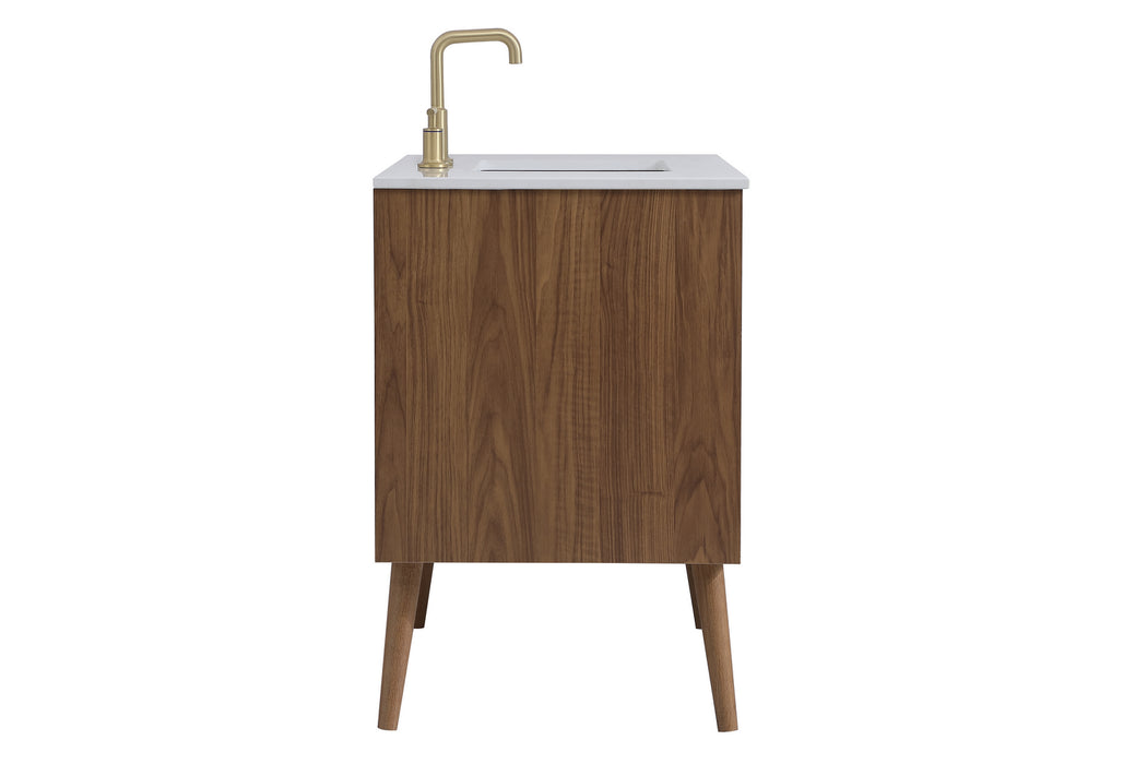 Elegant Lighting VF41036WB Bathroom Vanity Set, Walnut Brown