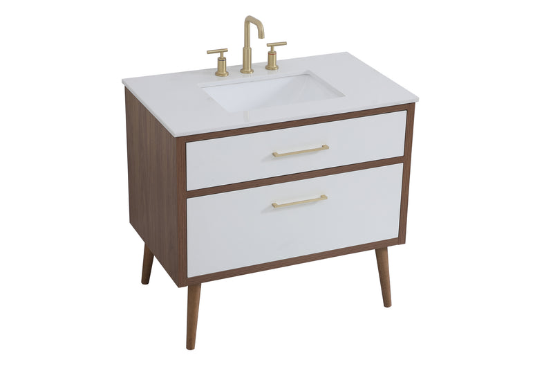 Elegant Lighting VF41036WH Bathroom Vanity, White