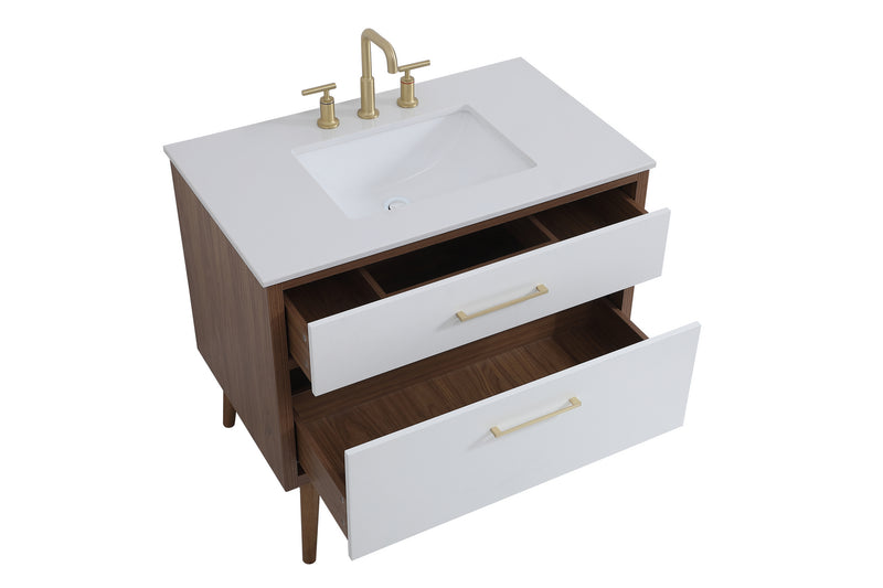 Elegant Lighting VF41036WH Bathroom Vanity, White
