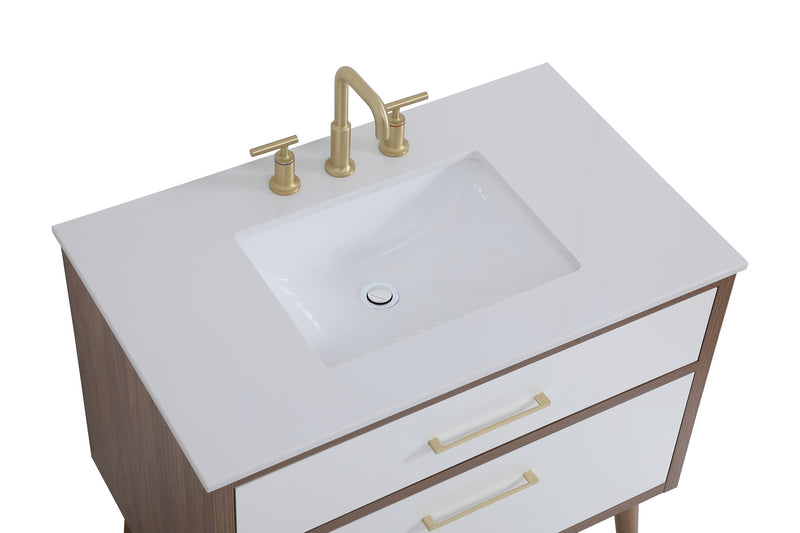 Elegant Lighting VF41036WH Bathroom Vanity, White