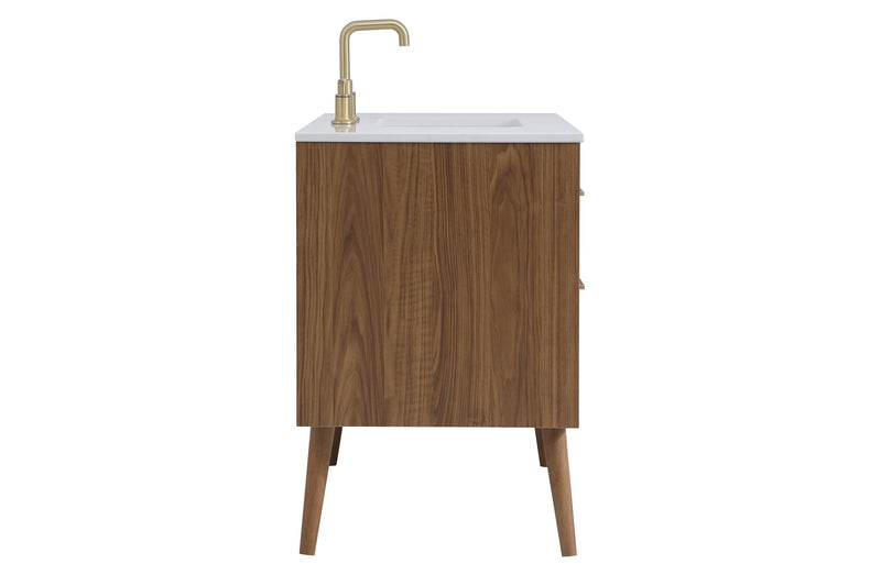 Elegant Lighting VF41042WB Bathroom Vanity Set, Walnut Brown