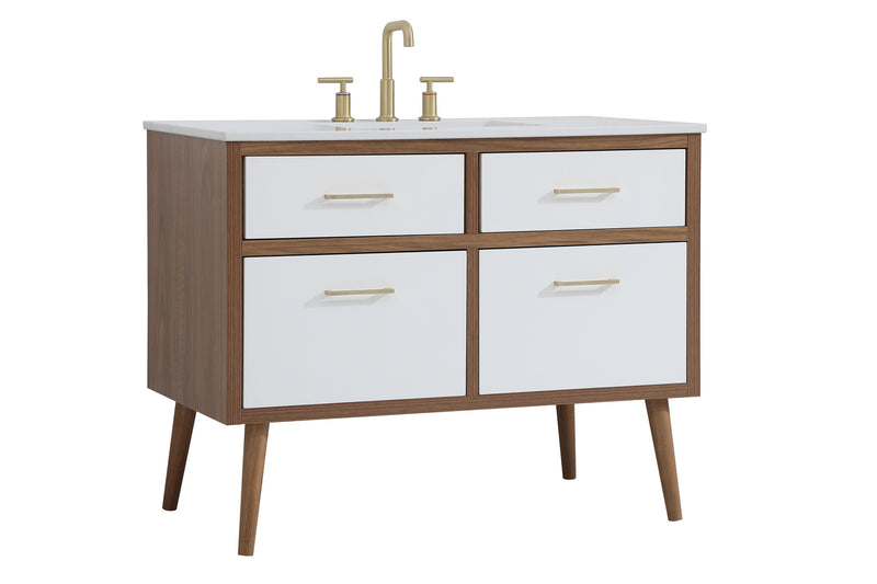 Elegant Lighting VF41042WH Bathroom Vanity Set, White