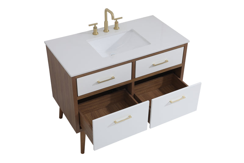 Elegant Lighting VF41042WH Bathroom Vanity Set, White